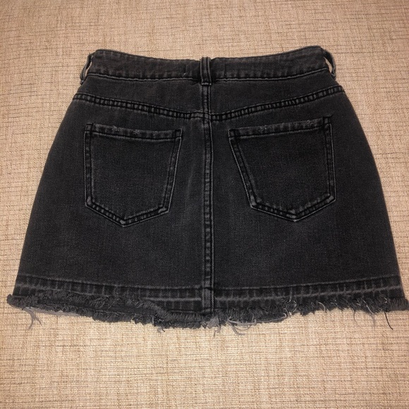 Black Denim Skirt - Picture 2 of 3